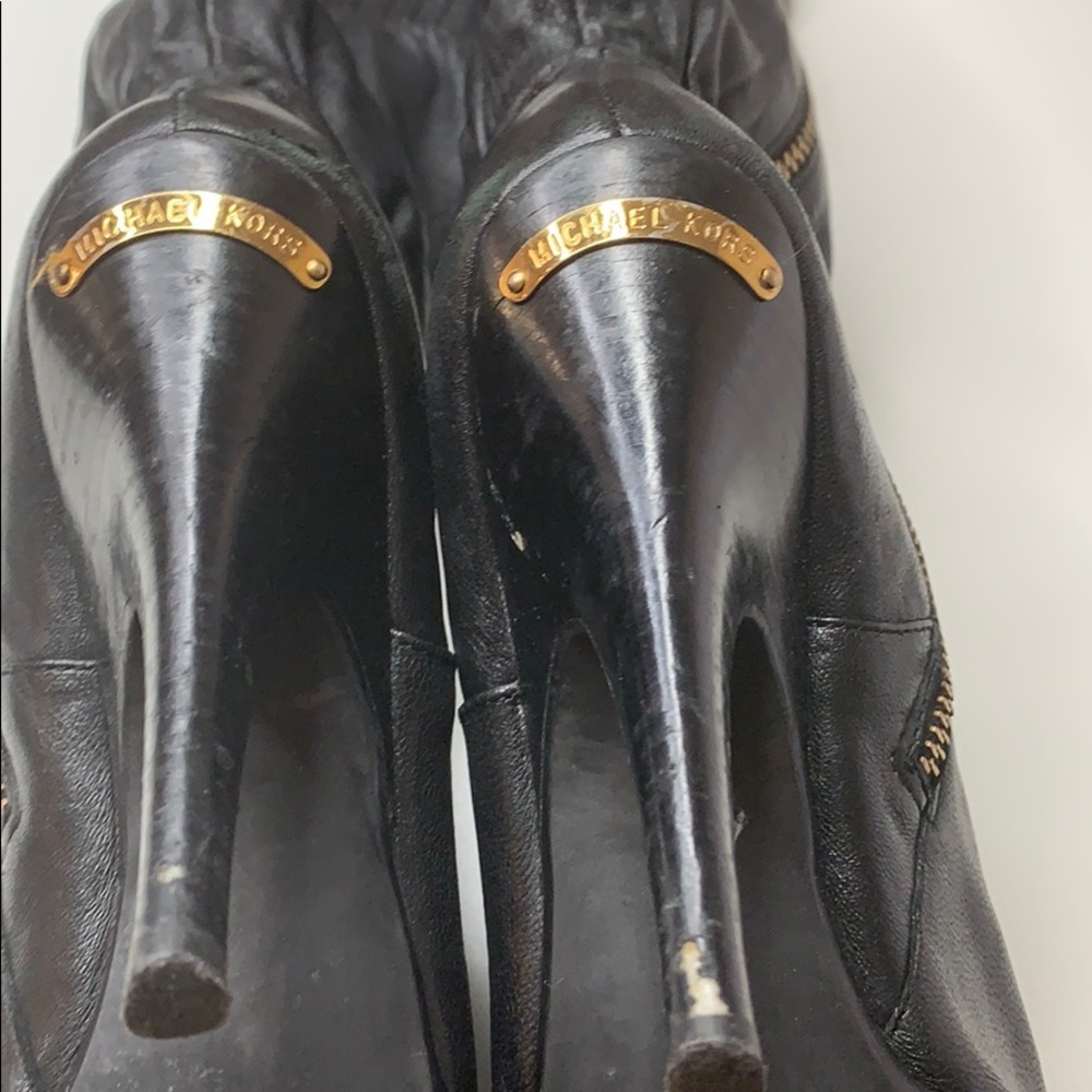 Michael Kors Black Leather Boots - Picture 4 of 4